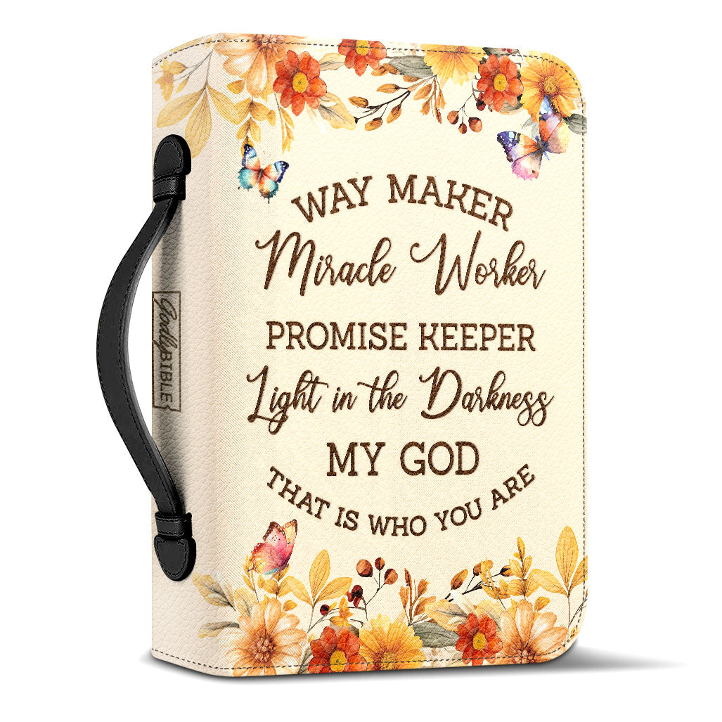 Way Maker Miracle Keeper Lion Butterfly Personalized Bible Cover - Inspirational Bible Covers For Women