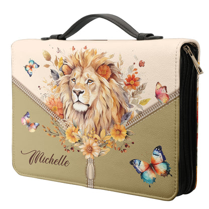 Way Maker Miracle Keeper Lion Butterfly Personalized Bible Cover - Inspirational Bible Covers For Women