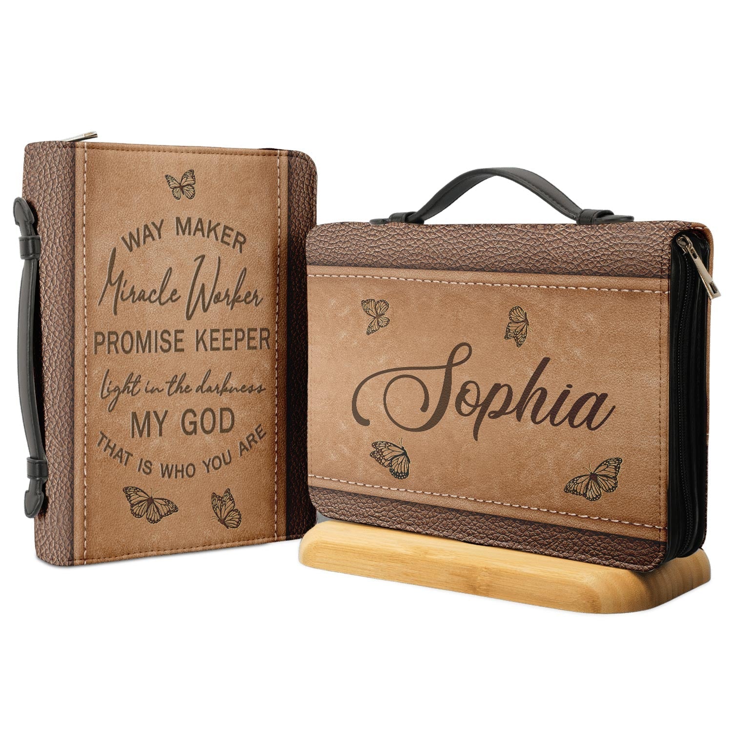 Way Maker Miracle Worker 1 Personalized Bible Cover - Inspirational Bible Covers For Women