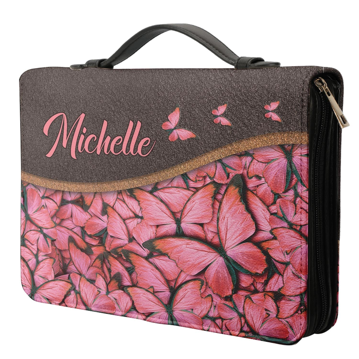 Way Maker Miracle Worker Butterfly Leather Style Personalized Bible Cover - Inspirational Bible Covers For Women