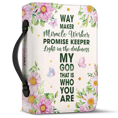 Way Maker Miracle Worker Daisy Butterfly Personalized Bible Cover - Inspirational Bible Covers For Women