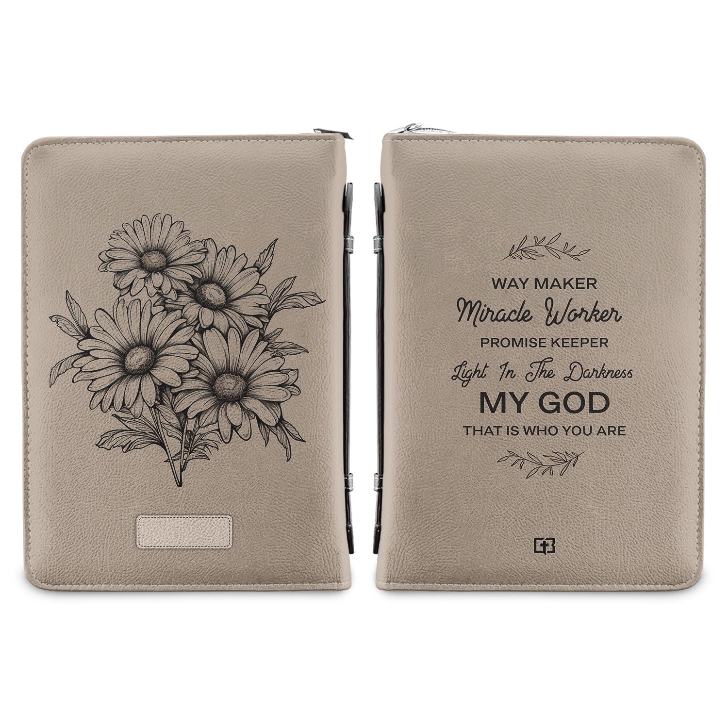 Way Maker Miracle Worker Daisy Personalized Bible Cover - Inspirational Bible Covers For Women