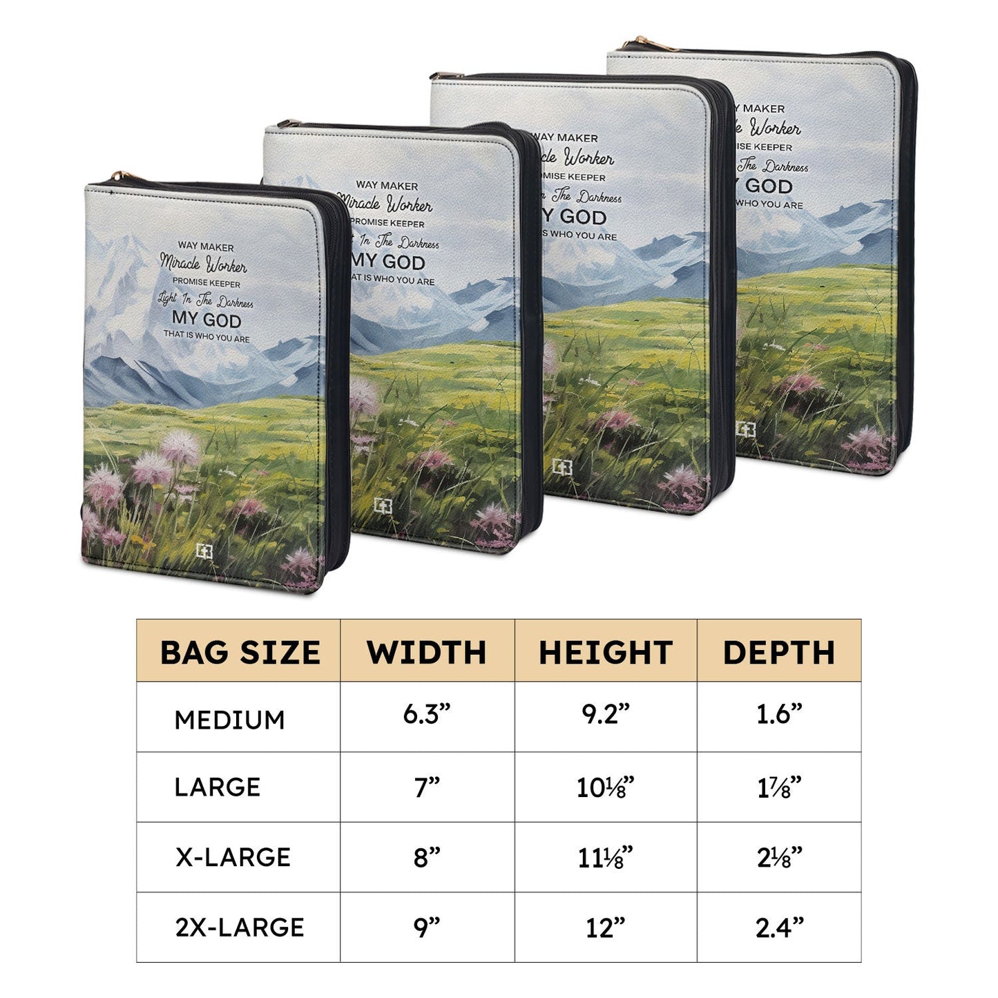 Way Maker Miracle Worker Denali Personalized Bible Cover - Inspirational Bible Covers For Women