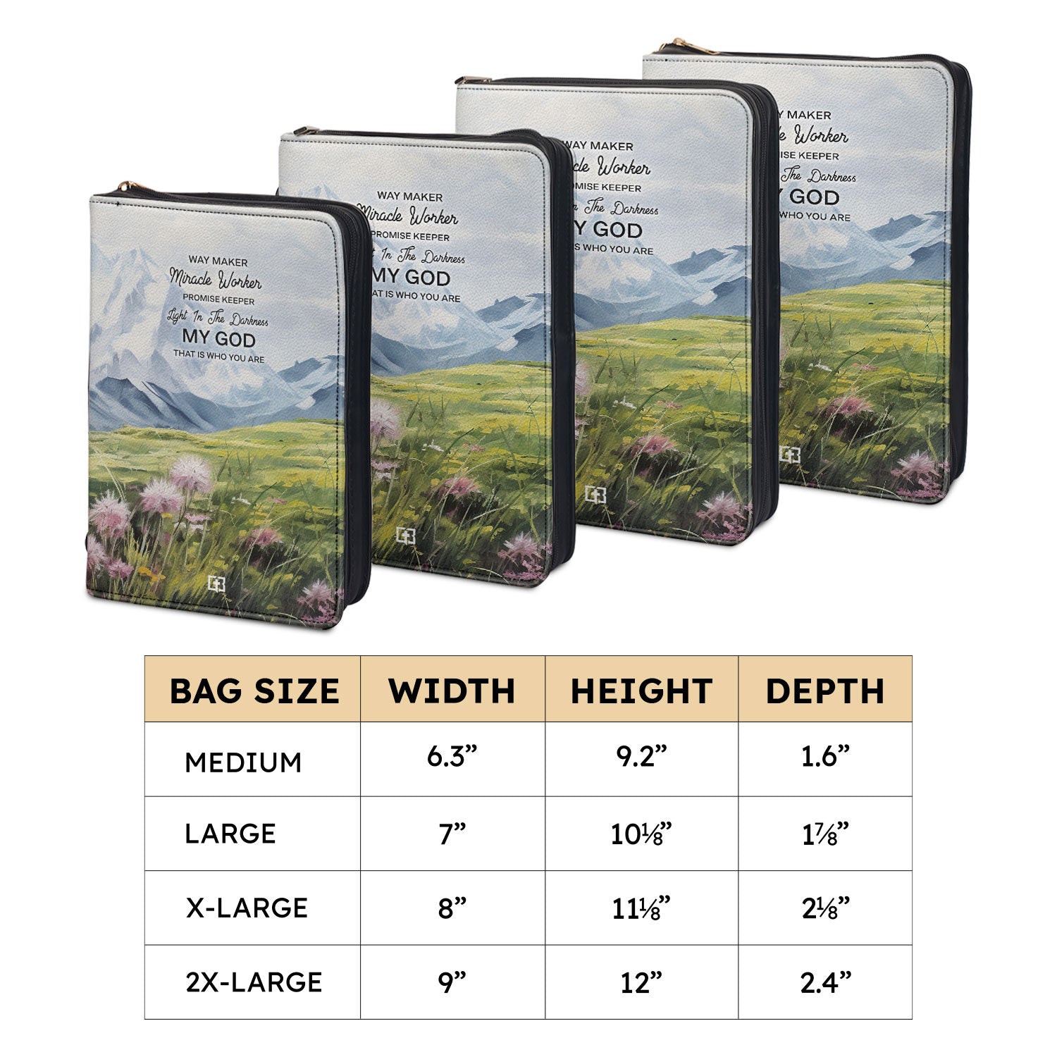 Way Maker Miracle Worker Denali Personalized Bible Cover - Inspirational Bible Covers For Women