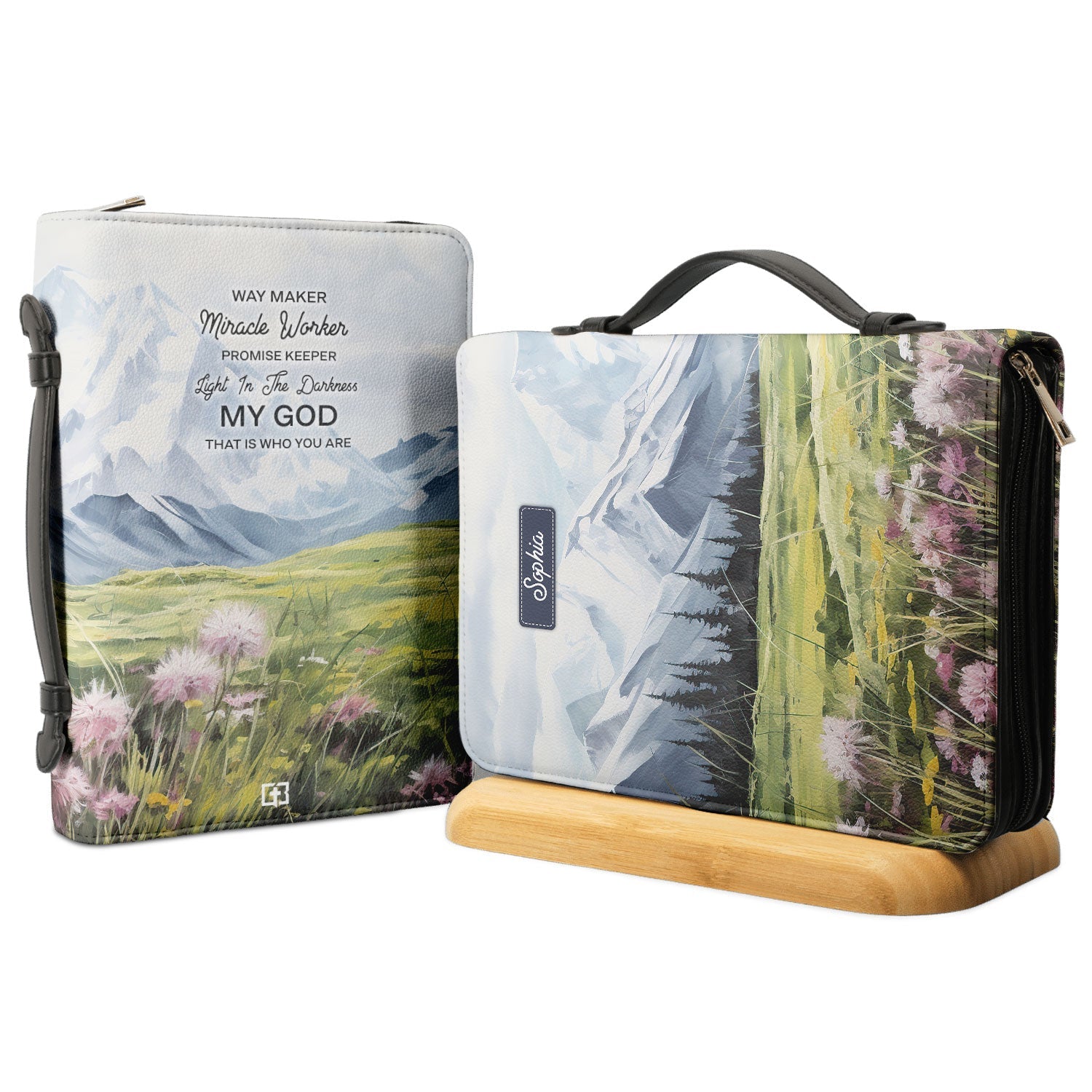 Way Maker Miracle Worker Denali Personalized Bible Cover - Inspirational Bible Covers For Women