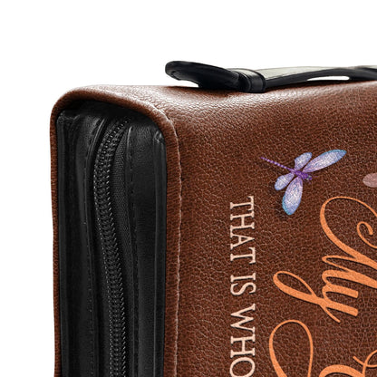 Way Maker Miracle Worker Dragonfly Flower Leather Style Personalized Bible Cover - Inspirational Bible Covers For Women
