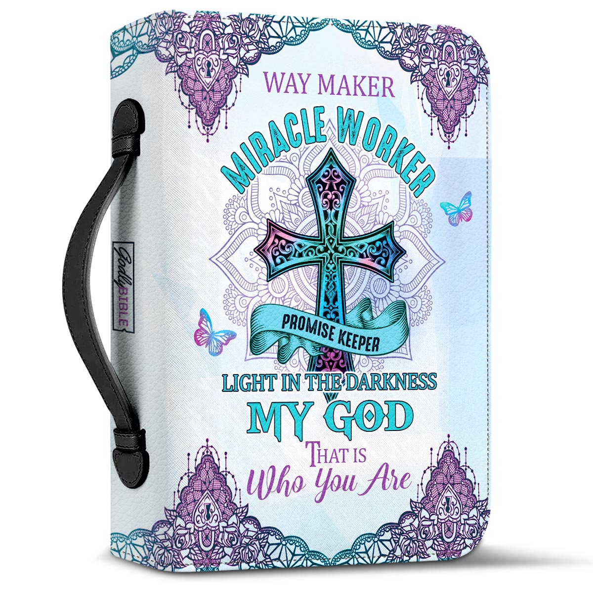 Way Maker Miracle Worker Hologram Personalized Bible Cover - Inspirational Bible Covers For Women