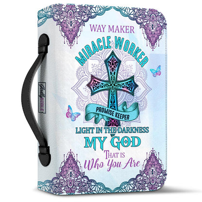 Way Maker Miracle Worker Hologram Personalized Bible Cover - Inspirational Bible Covers For Women