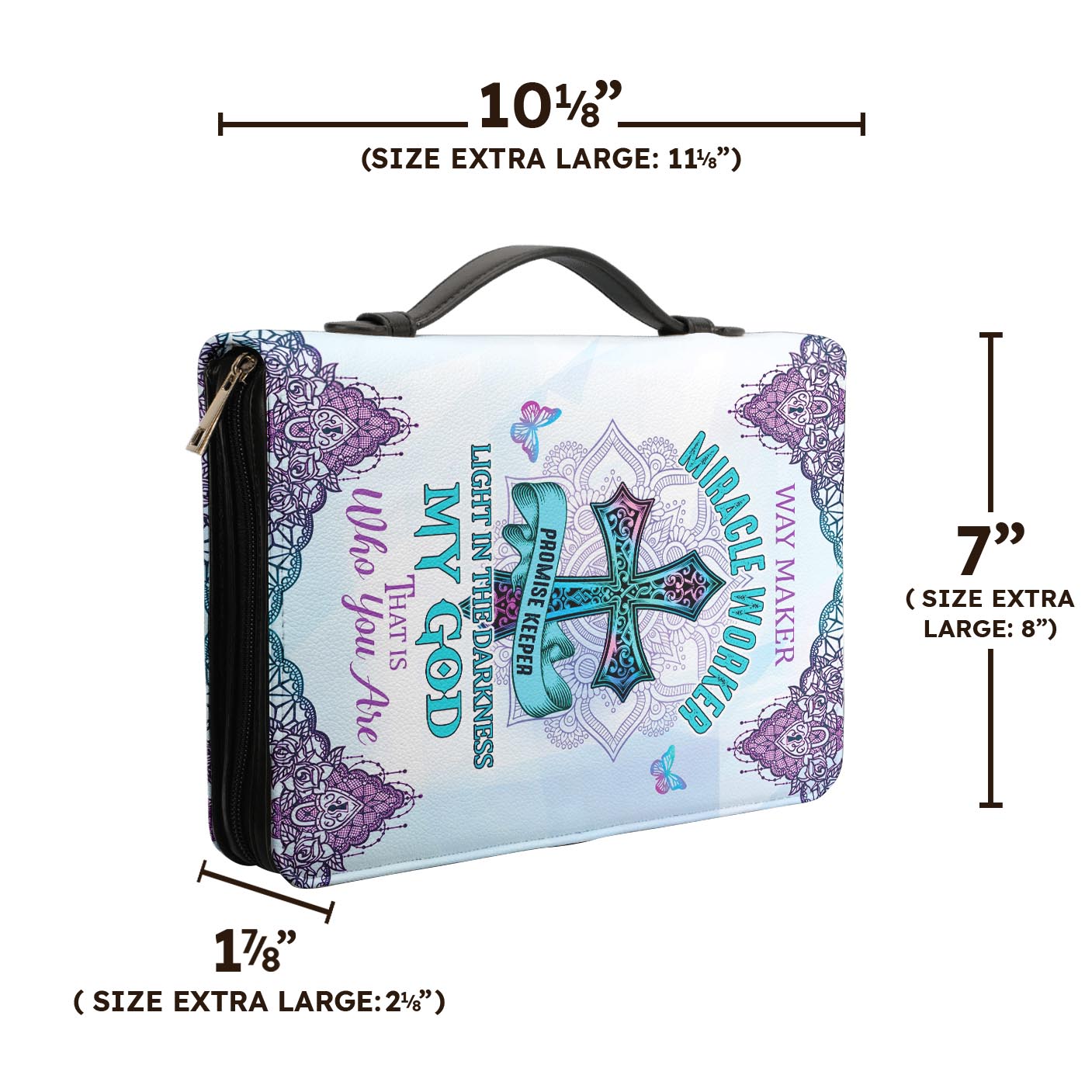 Way Maker Miracle Worker Hologram Personalized Bible Cover - Inspirational Bible Covers For Women