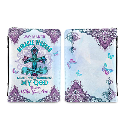 Way Maker Miracle Worker Hologram Personalized Bible Cover - Inspirational Bible Covers For Women
