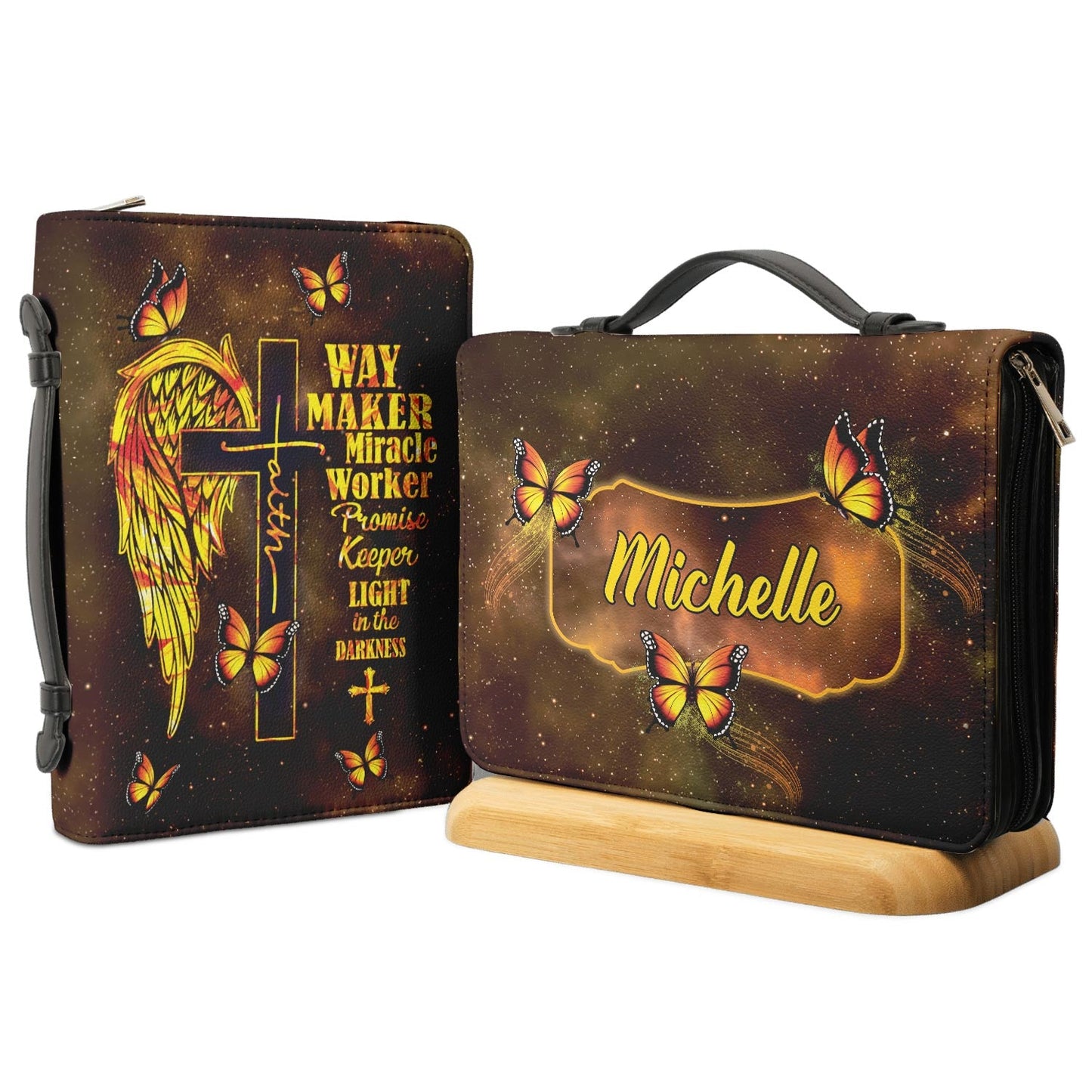 Way Maker Miracle Worker Personalized Bible Cover - Inspirational Bible Covers For Women