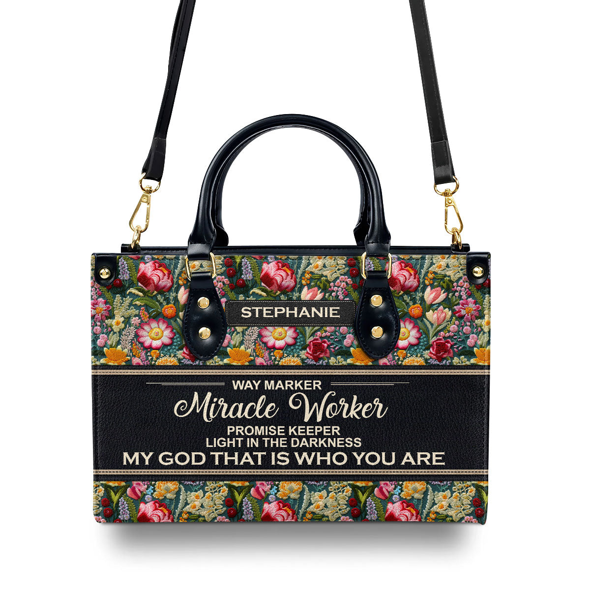 Way Maker My God That Is Who You Are Personalized Leather Handbag - Jesus Handbag
