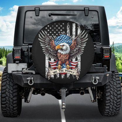 We The People Eagle Car Spare Tire Cover - Christian Tire Cover