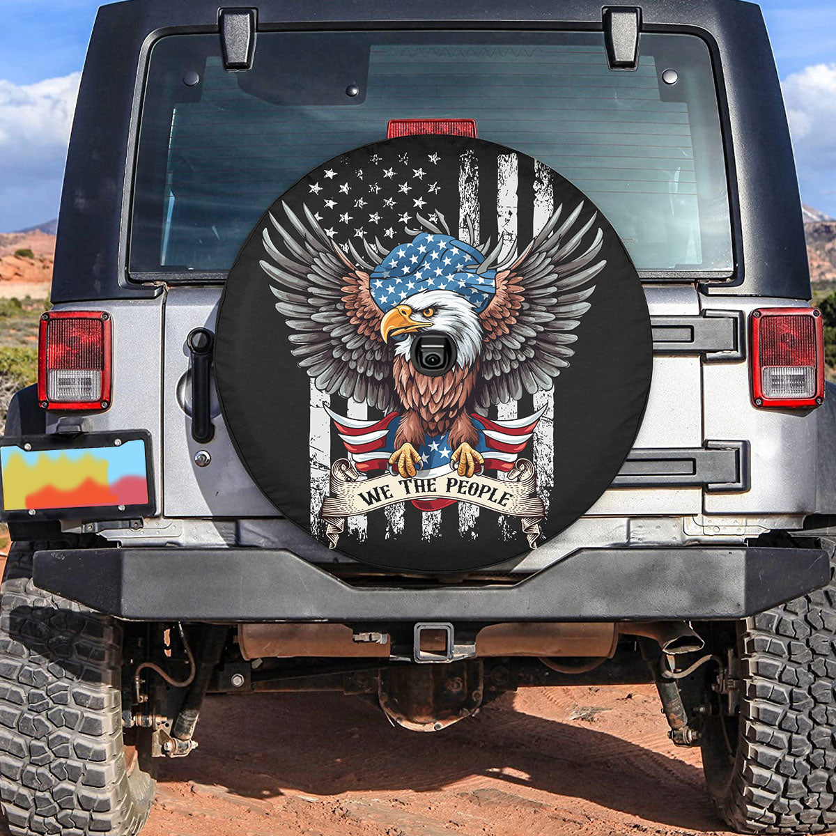 We The People Eagle Car Spare Tire Cover - Christian Tire Cover