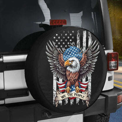 We The People Eagle Car Spare Tire Cover - Christian Tire Cover