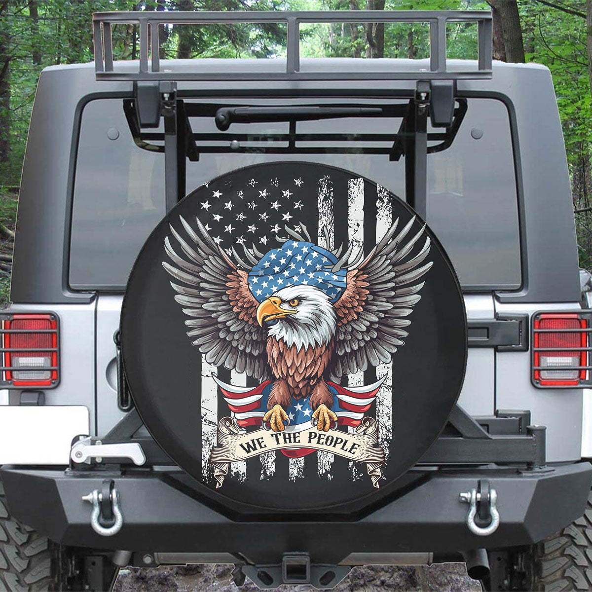 We The People Eagle Car Spare Tire Cover - Christian Tire Cover