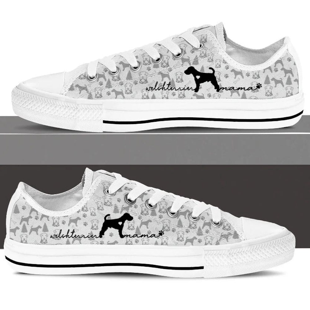Welsh Terrier Low Top Shoes - Dog Walking Shoes Men Women, Dog Printed Shoes, Canvas Shoes For Men, Women