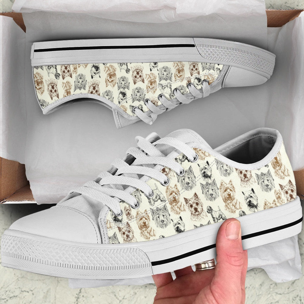 West Highland White Terrier Low Top Shoes - Low Top Sneaker, Dog Printed Shoes, Canvas Shoes For Men, Women