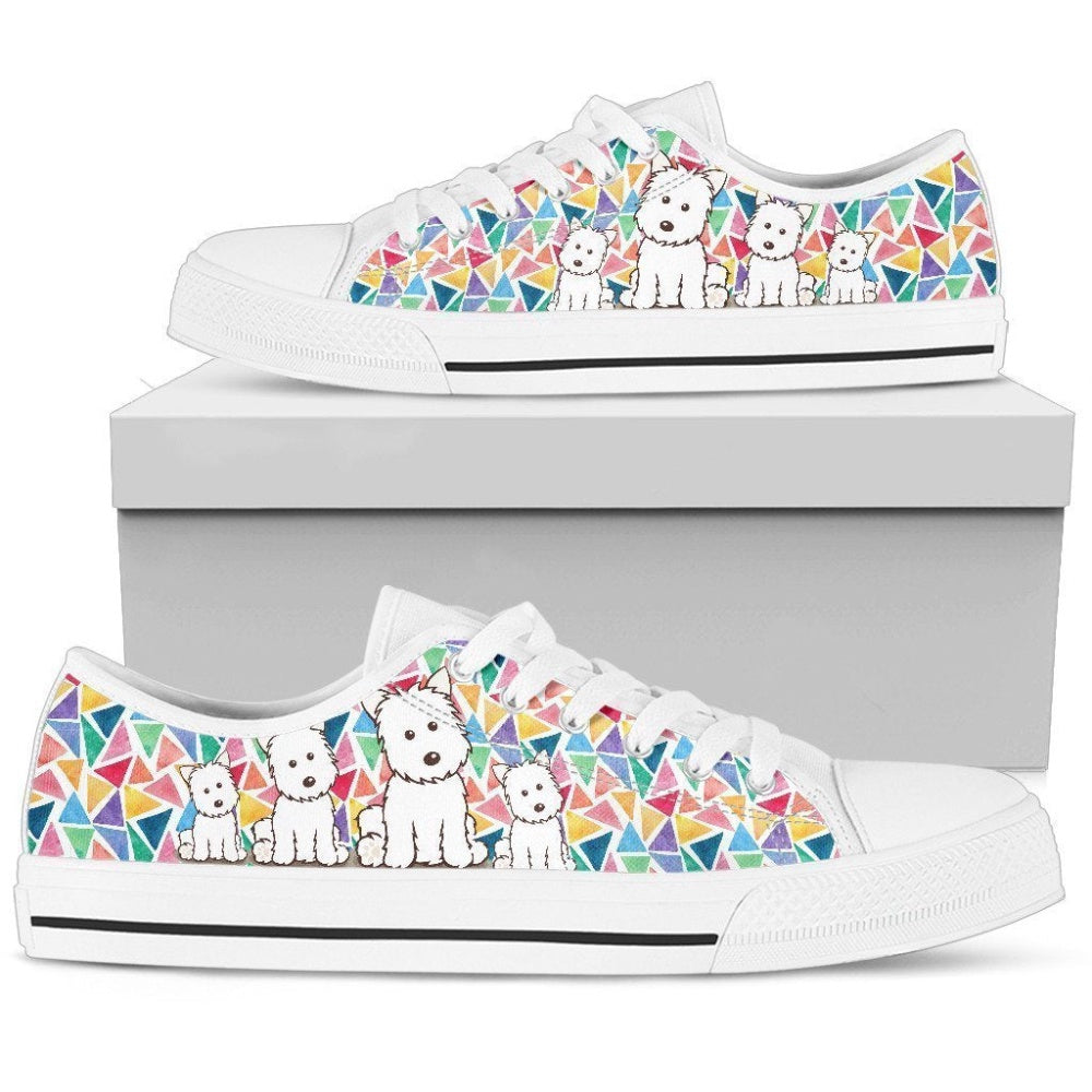 Westie Women'S Low Top Shoe - Stylish & Sustainable Footwear, Dog Printed Shoes, Canvas Shoes For Men, Women