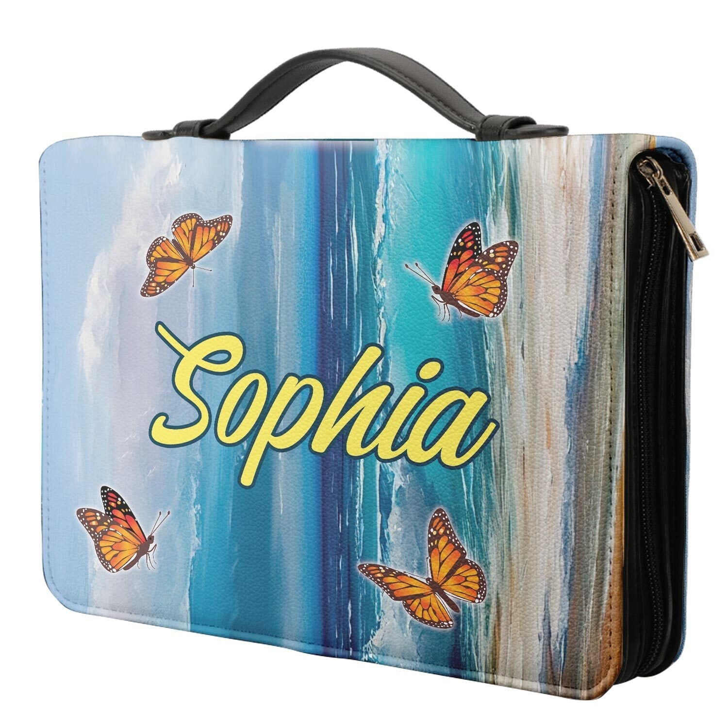 When You Go Through Deep Waters I Will Be With You Isaiah 43 2 1 Personalized Bible Cover - Pastor's Bible Covers