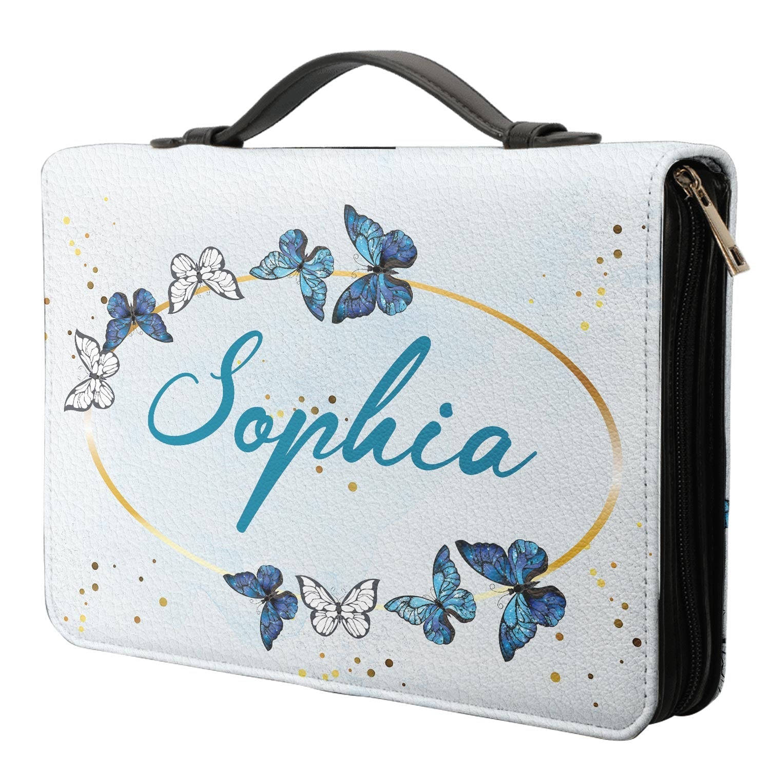 When You Go Through Deep Waters I Will Be With You Isaiah 43 2 Anchor Butterfly Personalized Bible Cover - Pastor's Bible Covers