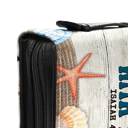 When You Go Through Deep Waters I Will Be With You Isaiah 43 2 Anchor Personalized Bible Cover - Pastor's Bible Covers