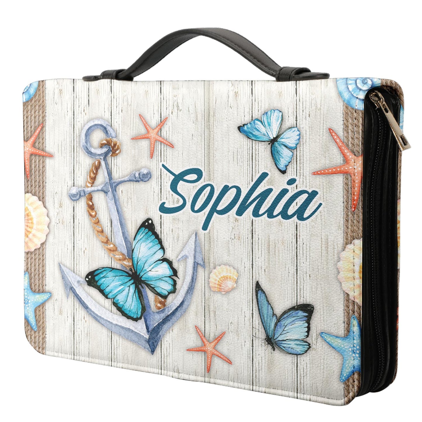 When You Go Through Deep Waters I Will Be With You Isaiah 43 2 Anchor Personalized Bible Cover - Pastor's Bible Covers