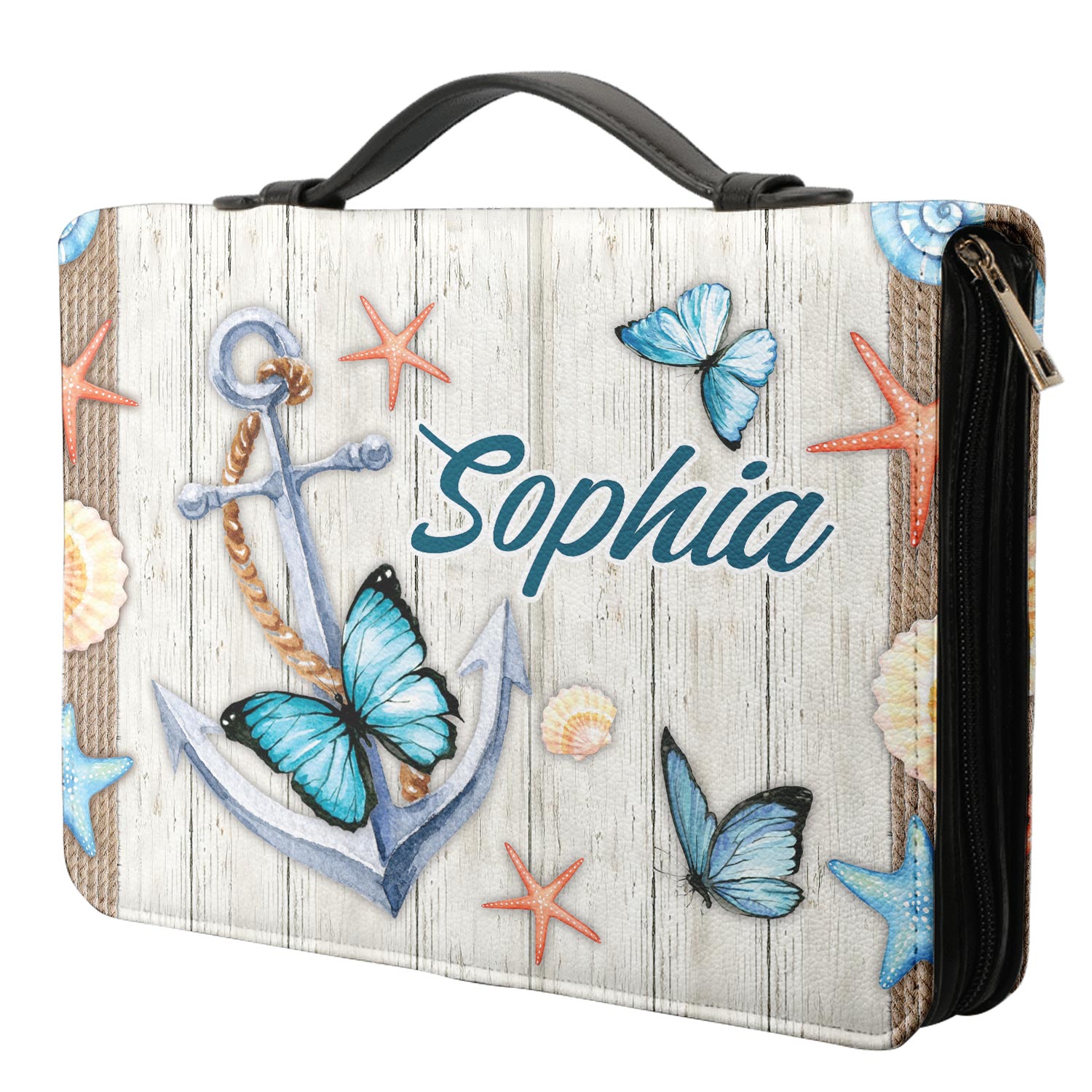 When You Go Through Deep Waters I Will Be With You Isaiah 43 2 Anchor Personalized Bible Cover - Pastor's Bible Covers