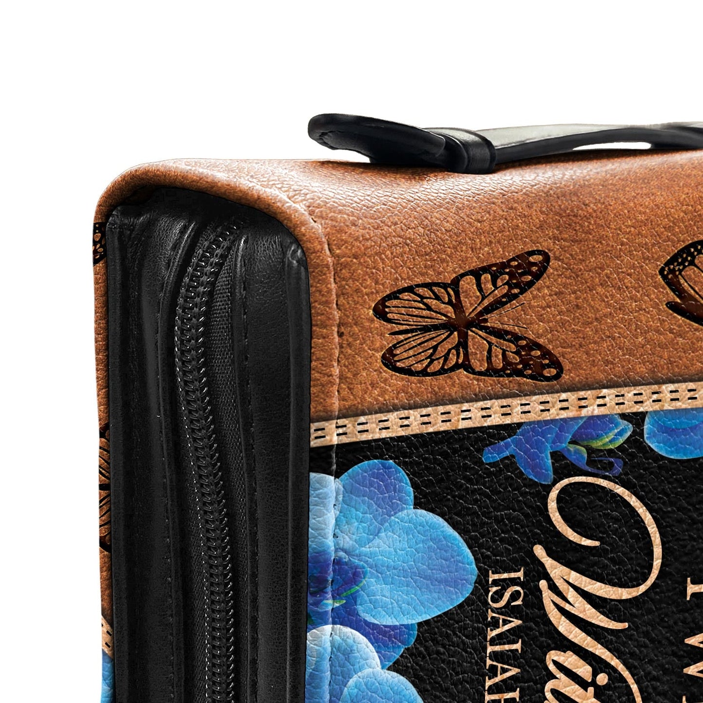 When You Go Through Deep Waters I Will Be With You Isaiah 43 2 Butterfly Personalized Bible Cover - Pastor's Bible Covers