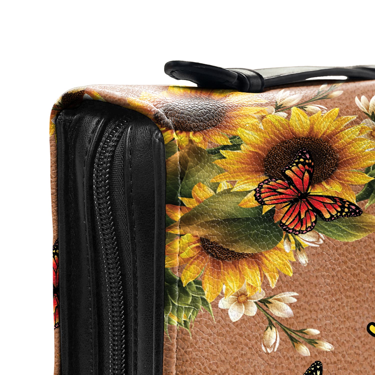 When You Go Through Deep Waters I Will Be With You Isaiah 43 2 Cross Sunflower Personalized Bible Cover - Pastor's Bible Covers