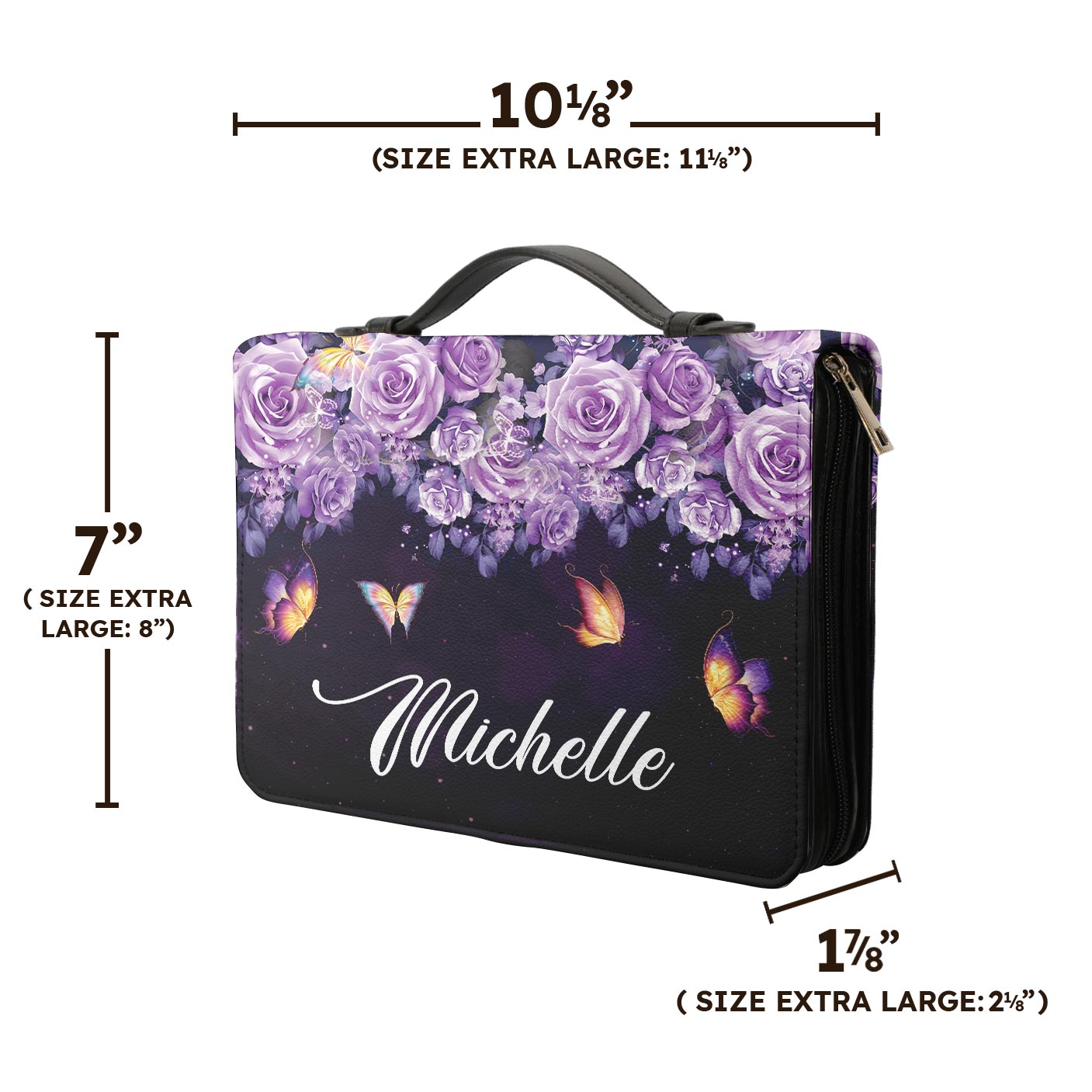 When You Go Through Deep Waters I Will Be With You Isaiah 43 2 Flower Personalized Bible Cover - Pastor's Bible Covers