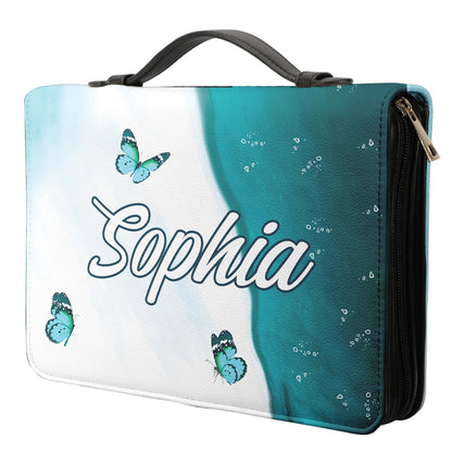 When You Go Through Deep Waters I Will Be With You Isaiah 43 Personalized Bible Cover - Pastor's Bible Covers