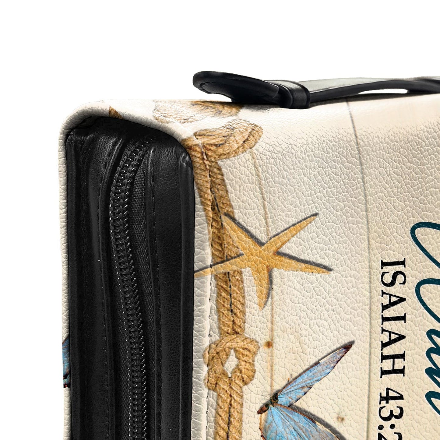 When You Go Through Deep Waters I Will Be With You Personalized Bible Cover - Pastor's Bible Covers