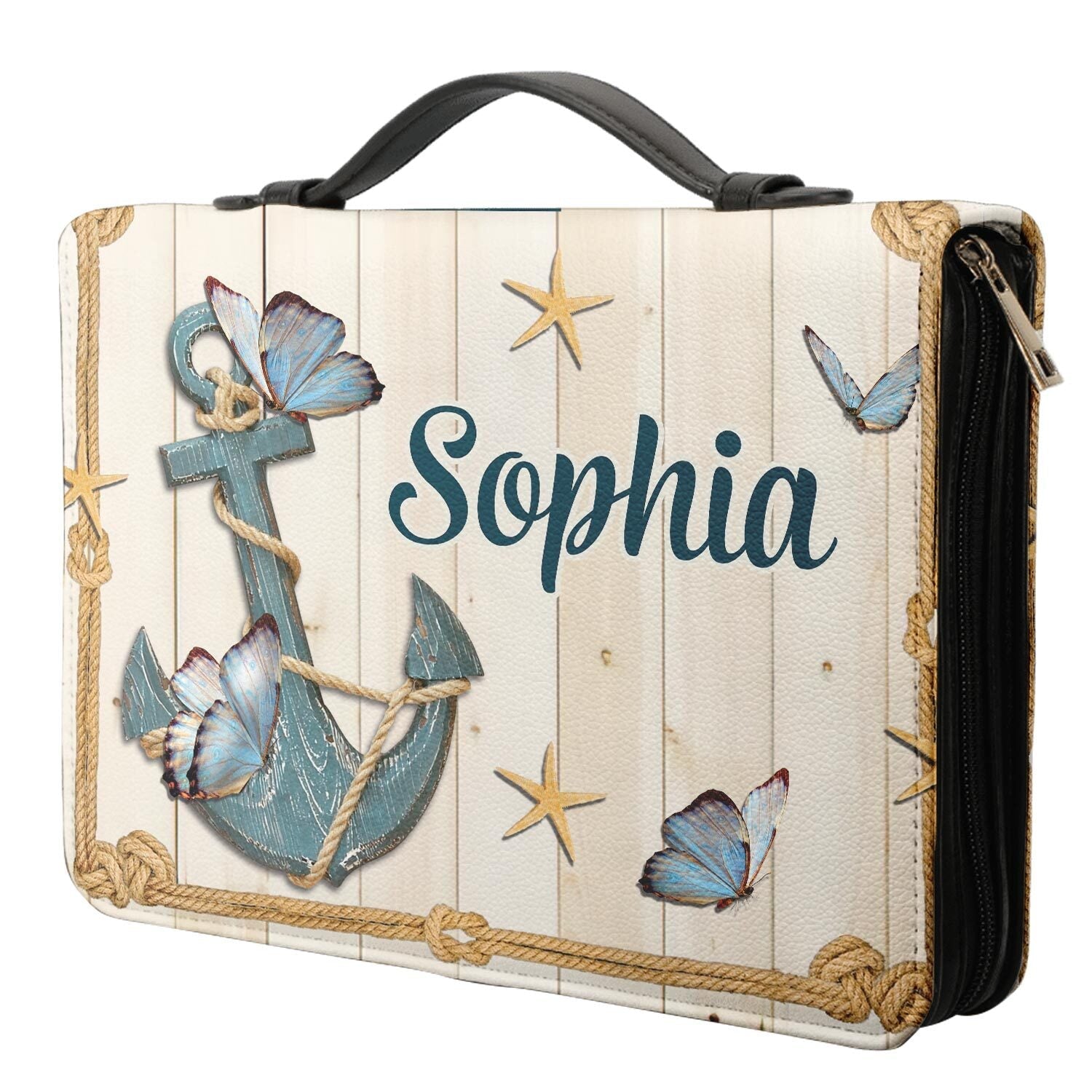 When You Go Through Deep Waters I Will Be With You Personalized Bible Cover - Pastor's Bible Covers