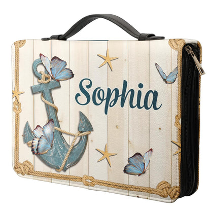 When You Go Through Deep Waters I Will Be With You Personalized Bible Cover - Pastor's Bible Covers