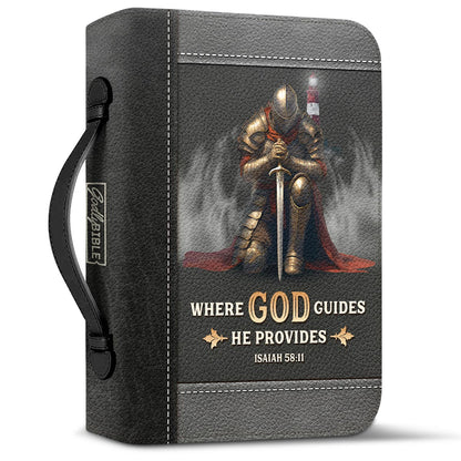 Where God Guides He Provides Isaiah 58 11 Personalized Bible Cover - Pastor's Bible Covers