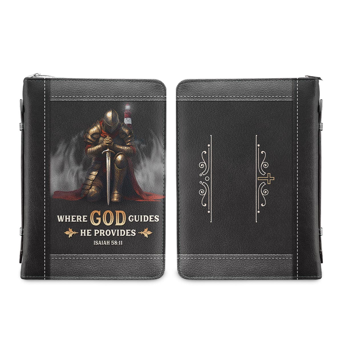 Where God Guides He Provides Isaiah 58 11 Personalized Bible Cover - Pastor's Bible Covers