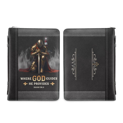 Where God Guides He Provides Isaiah 58 11 Personalized Bible Cover - Pastor's Bible Covers