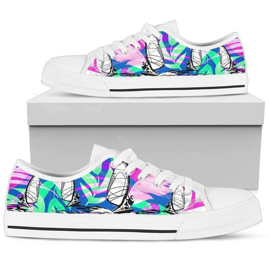 Windsurfing Women's Low Top Shoes, Low Top Sneaker, Low Top Canvas Shoes