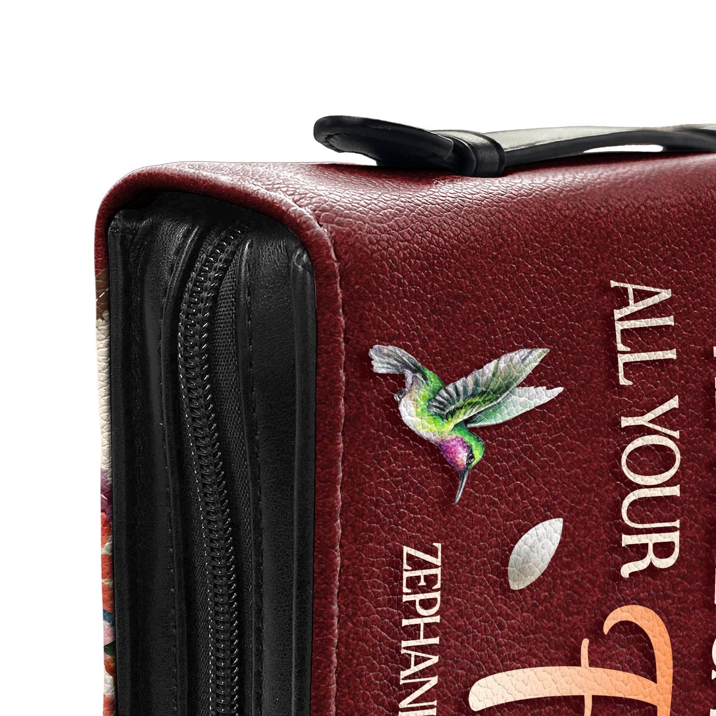 With His Love He Will Calm All Your Fears Zephaniah 317 Personalized Bible Cover - Pastor's Bible Covers