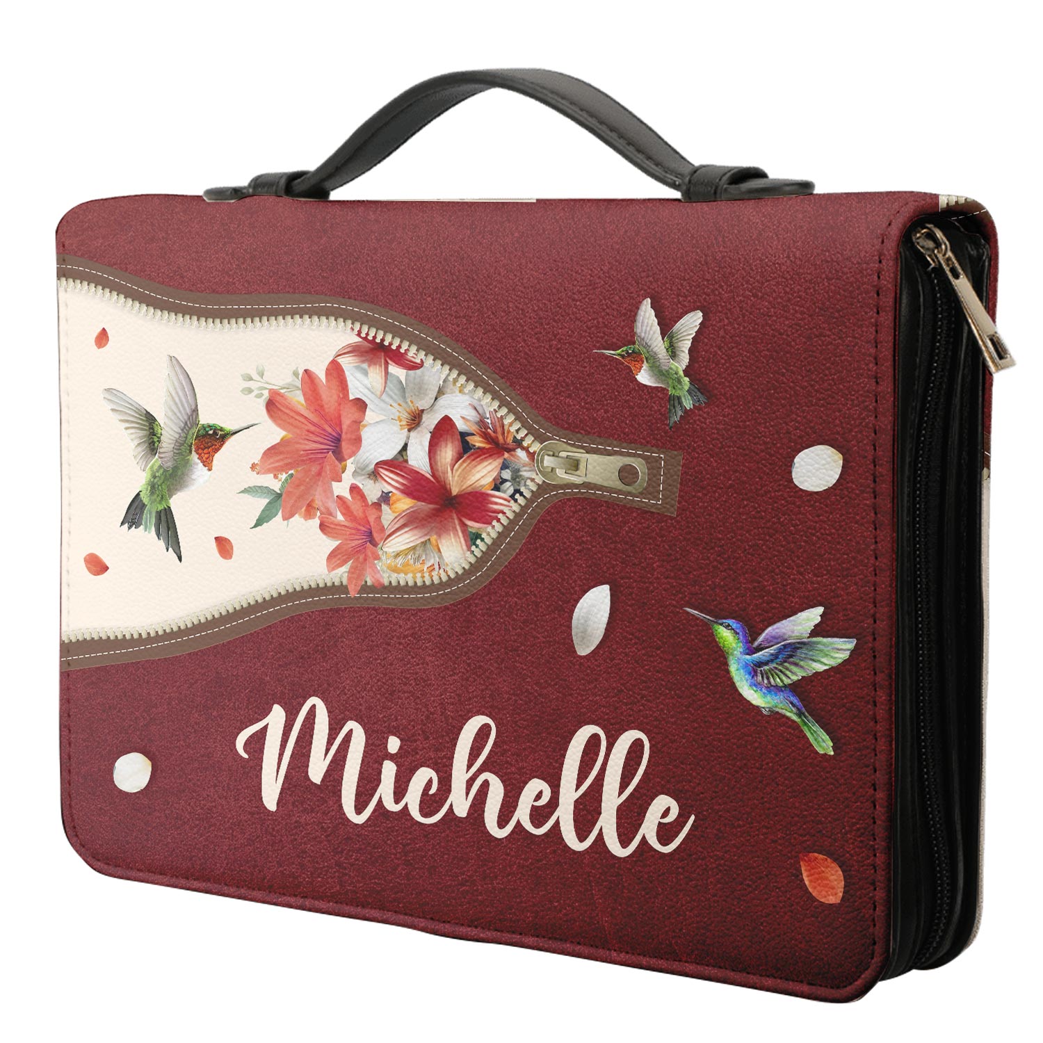 With His Love He Will Calm All Your Fears Zephaniah 317 Personalized Bible Cover - Pastor's Bible Covers