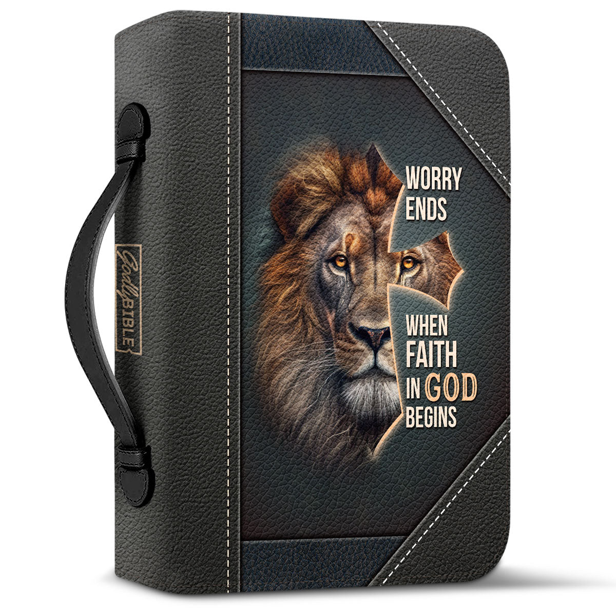 Worry Ends When Faith In God Begins Personalized Bible Cover - Pastor's Bible Covers