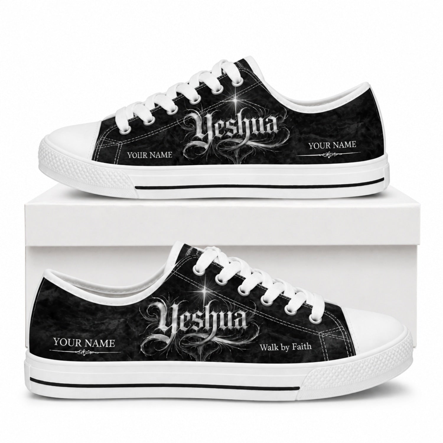 Yeshua Graphic Low Top Shoes box white          