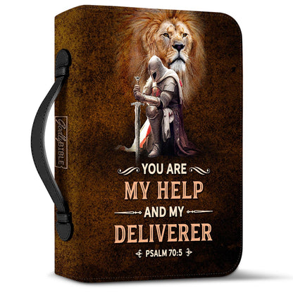 You Are My Help And My Deliverer Psalm 70 5 Personalized Bible Cover - Pastor's Bible Covers