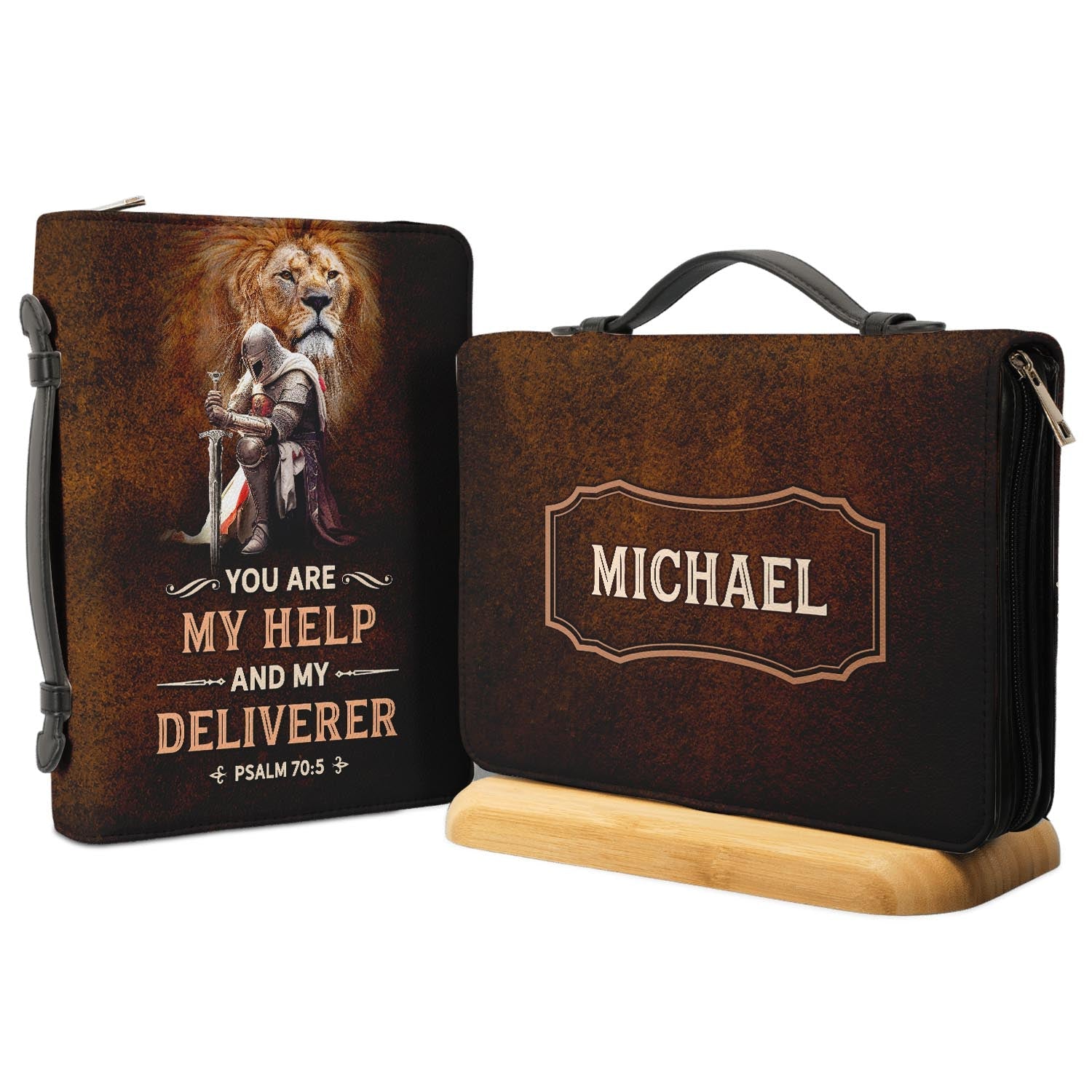 You Are My Help And My Deliverer Psalm 70 5 Personalized Bible Cover - Pastor's Bible Covers