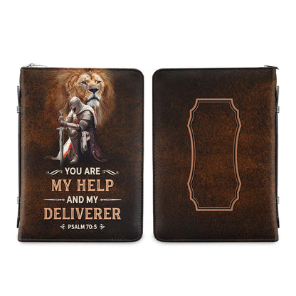 You Are My Help And My Deliverer Psalm 70 5 Personalized Bible Cover - Pastor's Bible Covers