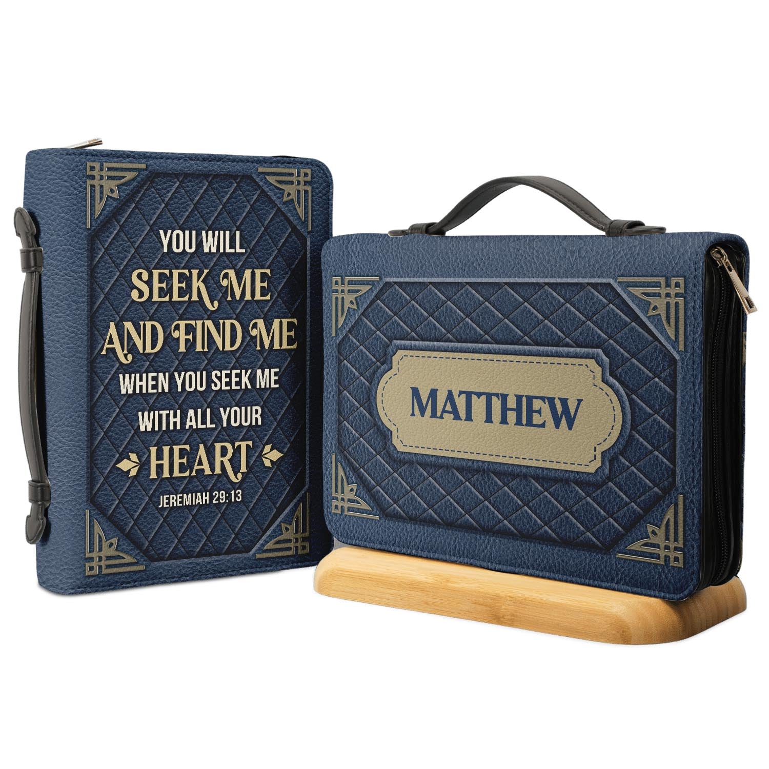 You Will Seek Me And Find Me Jeremiah 29 13 Personalized Bible Cover - Pastor's Bible Covers