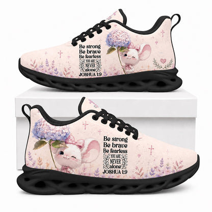 Side profile of Custom Name Joshua 1:9 Max Soul Shoes in black sole showing the personalizable name text zone