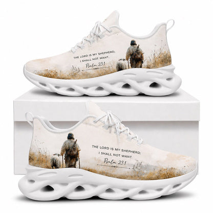 Side view of Custom Name Psalm 23 1 The Lord Is My Shepherd Max Soul Shoes in white sole featuring personalized text area