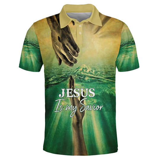 Jesus Is My Savior Hand Of God Polo Shirts - Christian Shirt For Men And Women